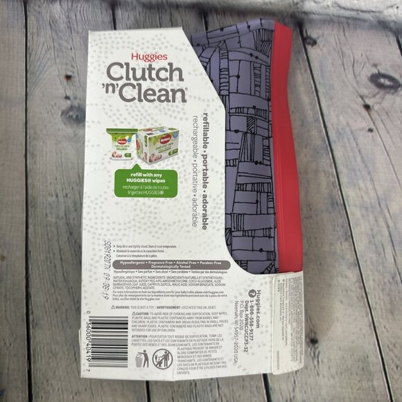 Huggies Natural Care Clutch & Clean Refillable Clutch with 32 Count Wipes NEW - Picture 2 of 2